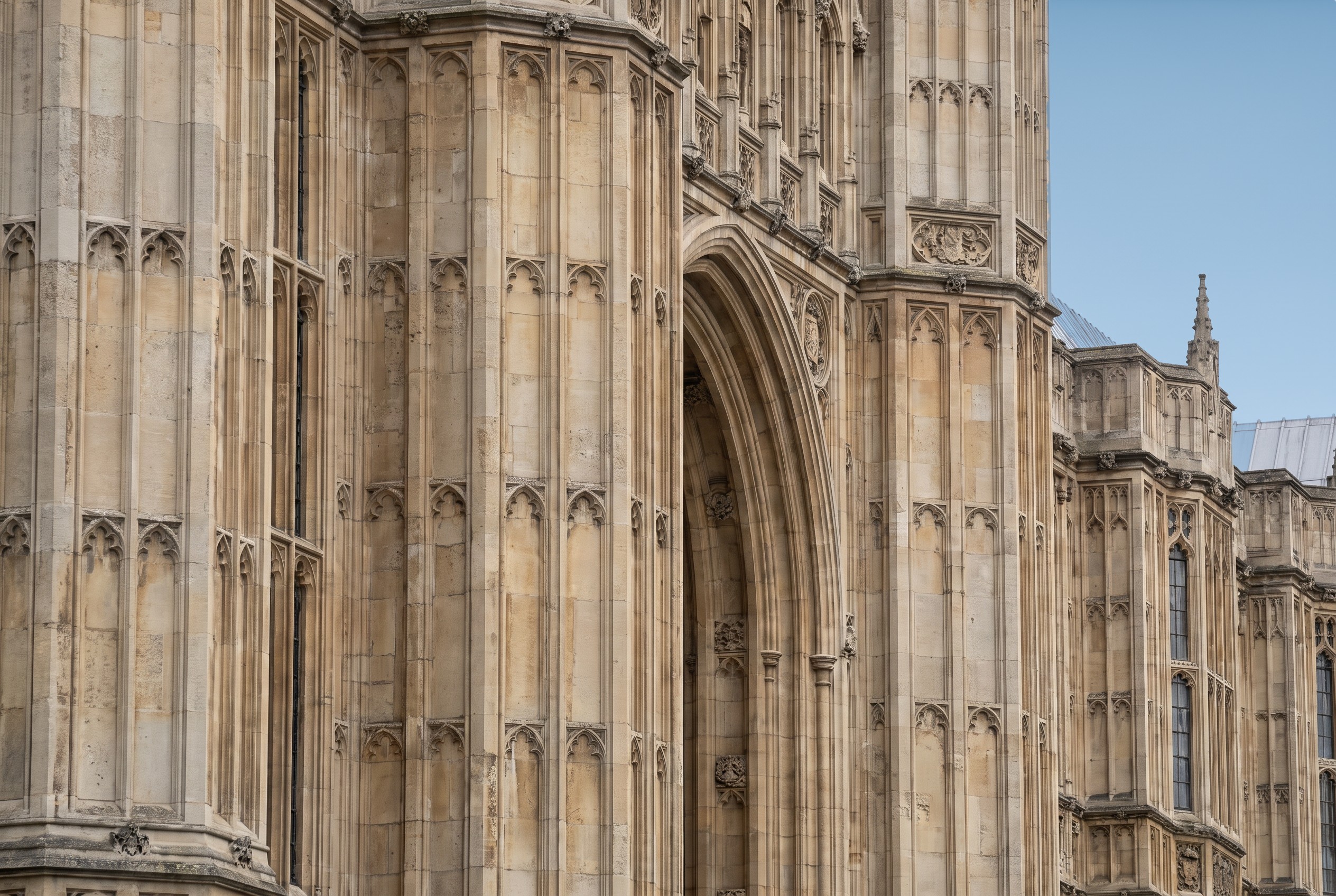 Palace of Westminster stonework in daylight, illustrating an article on IR35 replacement
